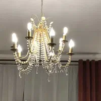 لوسترتمام برنجی آب طلا کاری شده کاردست|لوستر و چراغ آویز|مشهد, سناباد|دیوار