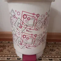 سطل زباله پدالی بزرگ دوجداره در حد نو