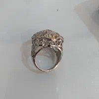 انگشتر شیک ومجلسی برنج دورنگ.آبکاری اورانیوم|جواهرات|تهران, آهنگ|دیوار