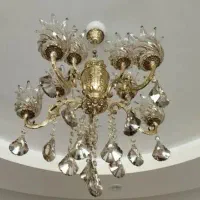 4 عدد لوستر 5 شاخه 10شعله نو و سالم|لوستر و چراغ آویز|قزوین, |دیوار