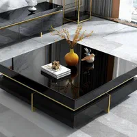 میز جلو مبلی استیل و هایگلاس مدل شینا