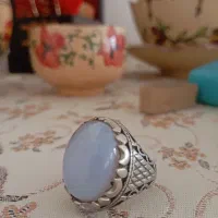 انگشتر عقیق یمنی کبود