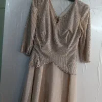 لباس مجلسی کرم(طلایی)