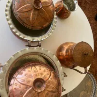 سرویس قابلمه ۱۰ و ۸ نفره مسی نو نو