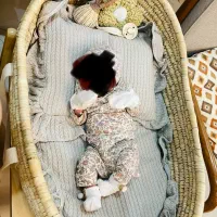 گهواره چوبی به همراه باکس حصیری|اسباب و اثاث بچه|مشهد, فرهنگ|دیوار