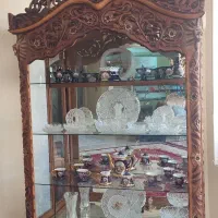 ویترین منبت چوب گردو