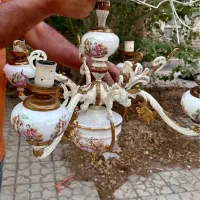 لوستر آنتیک برنز سبک Capondimonte اروپایی