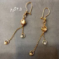 گوشواره تک پوش النگو زنجیر ۴گرم و۵ گرم و نیم گرم