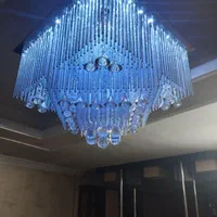 لوسترکنترلی کاملا سالم بسیار زیبا آویزکریستالی|لوستر و چراغ آویز|کرج, حصارک بالا|دیوار