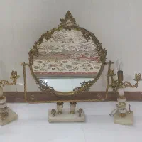 آیینه وشمعدان برنزی