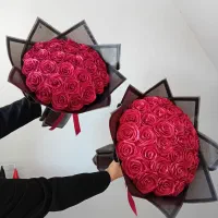 دسته گل روبانی