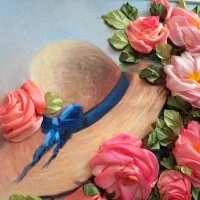 تابلو روبان دوزی|صنایع دستی و سایر لوازم تزئینی|شیراز, نصر|دیوار