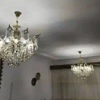 ۳ عدد لوستر برنز اصل  بزرگ در حد نو سه تاش یک شکل