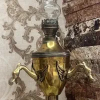 چراغ نفتی برنجی طرح قو و دیوارکوب(و سایر وسایل)