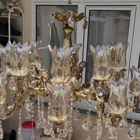 لوستر برنز اصل سنگین 16 شاخه