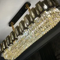 لوسترکریستالی نو تازه خریداری شده استیل طلا|لوستر و چراغ آویز|تهران, ستارخان|دیوار