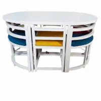 میز ناهار خوری گرد چوبی|میز و صندلی غذاخوری|اصفهان, کساره|دیوار