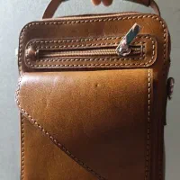 کیف دوشی چرم طبیعی دست دوز