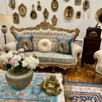 مبلمان مبل استیل سلطنتی در حد نو (جهیزیه)|مبلمان خانگی و میز عسلی|تهران, فرمانیه|دیوار