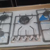 گاز پنج شعله روکابینتی صفحه استیل نو با گارانتی