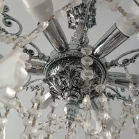 لوستر برنز سفید سنگین ۶ شاخه