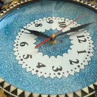 ساعت دیواری خاتم کاری چوبی با موتور تایوانی