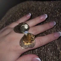 انگشتر زنانه طرح گل تک نگین|بدلیجات|کرمانشاه, |دیوار