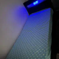 تخت تک‌نفره MDF همراه تشک رویال