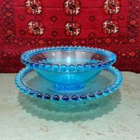 کاسه دوری قاب و قدح چک مدل تیله ای قدیمی عتیقه