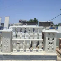 نرده سنگی صراحی ودور باغچه بالکن وایوان|مصالح و تجهیزات ساختمان|قزوین, |دیوار