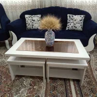 فروش مبل هفت نفره ب همراه جلو مبلی و عسلی|مبلمان خانگی و میز عسلی|فولادشهر, مسکن مهر فولادشهر|دیوار