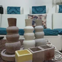 گلدان و سینی سنگ مصنوعی