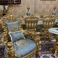 مبلمان سوپر لوکس ( رزسفید ترکیه ای  )|مبلمان خانگی و میز عسلی|چهاردانگه (تهران), |دیوار