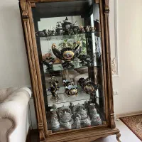 بوفه جنس بدنه چوب پتینه کاری پشت ایینه