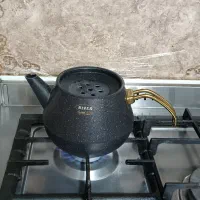 کتری و قوری دسته طلایی تمام گرانیت ریور|قوری، کتری، قهوهساز دستی|اصفهان, ابر|دیوار