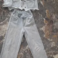 کت کراپ وشلوارجین دخترانه