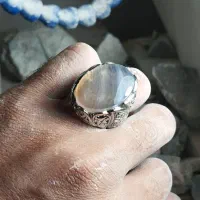 انگشتر استیل عقیق طبیعی|جواهرات|شاهین دژ, |دیوار