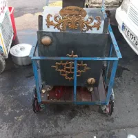 بلال پز دو کشو در حد نو رنگ نسوز با گاری