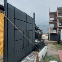 درب اهنی دروازه حیاط مدرن کیت کت|مصالح و تجهیزات ساختمان|طاهرگوراب, |دیوار