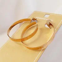 گوشواره نیم حلقه ای خطی با روکش طلا|بدلیجات|گرگان, |دیوار