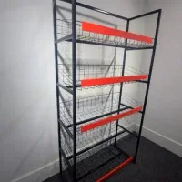 قفسه سفید قرمز لچکی خور**استند|فروشگاه و مغازه|صائین قلعه, |دیوار