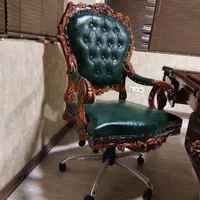 مبلمان اداری مدل پایه نقره ای طلایی|دفتر کار|کاشان, باهنر|دیوار