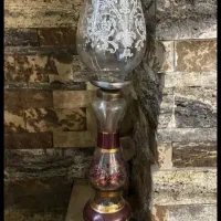 چراغ لاله فانوس نفتی فیتیله ایی کتری لعابی روسی
