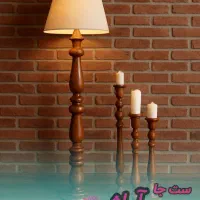 آباژور چوبی خراطی شده|چراغ خواب و آباژور|مشهد, آبکوه|دیوار