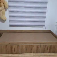 فروش تخت خواب یک‌نفره MDF کشودار (نو)