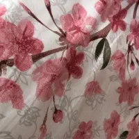 کاور خوشخواب طرح شکوفه و گلهای بهاری و۲روبالش نو