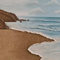 تابلوی مدرن و برجسته ی طرح دریا
