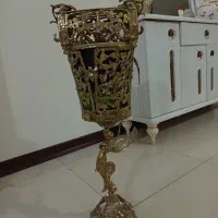 سطل و جایی دستمال کاغذی  ست برنز