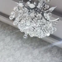 لوستر بزرگ الماس کریستالی  مدل چشمه نور