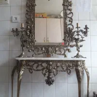 کنسول وآینه وشمعدان